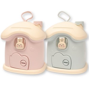 토끼하우스 저금통 어린이 금고 동전 보관 인테리어 신혼집선물, 블루