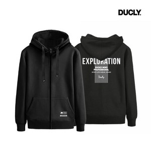 듀클라이 빅사이즈 기모 하이넥 후드집업 DUC-901