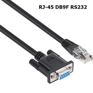 RJ45 블랙 케이블 시리얼 1.8m DB9F 변환, 1개