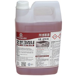 가나다용품 오븐크리너3.75L 오븐 후드 불판 숯검정 강력기름때제거제 후라이팬 주방 오븐청소세제 청소약품 세정제 세척제 랜드마크오븐크리너, 3.75L, 1개