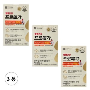 혈행건강 프로메가 알티지오메가3 듀얼 비타민d 장용성 캡슐 오매가3 작은알 냄새 어취 비린내 없는 안나는 먹기편한 부모님 노인 성인 어른, 3개, 60정