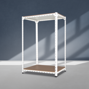 부원진열장 조립식 420 620 철제 볼트 앵글 선반 1000 x 600 1800 2단, 아이보리/고급양면코팅