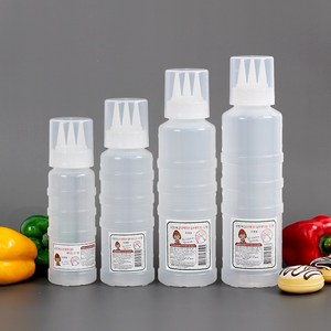 투명 잘라쓰는 3구뚜껑 소스병 미니 플라스틱 오일 만능소스병 케찹병 업소용 소스통, 중, 1개