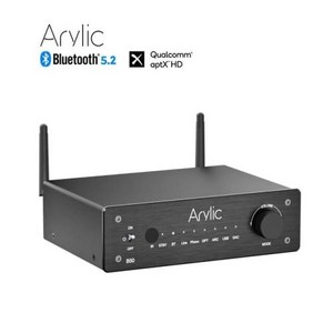 HDMI무선송수신기 케이블 분배기 Arylic B50 블루투스 52 송신기 리시버 AptX HD 오디오 어댑터 TV 홈 헤드폰 스테레오용 앰프 신제품, 1) B50, 1) B50