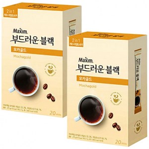 동서 맥심 모카골드 부드러운 블랙 40T (20개입x2개), 2.7g, 20개입, 2개