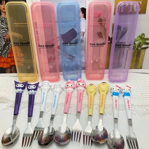 산리오 어린이 유아 수저포크세트, 키티, 1개