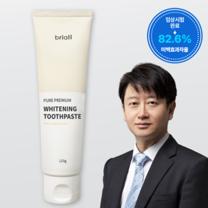 브리올옴므 퓨어케어 프리미엄 미백치약, 120g, 1개
