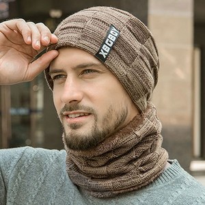 루지온 남성 겨울 방한 털모자 비니 니트 기모 안감