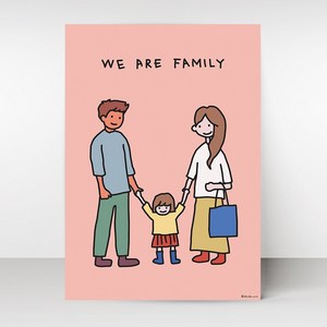 뚜뚜아트 가족 포스터 신혼집 아기방 아이방 인테리어 그림 감성 포스터, 06. We ae family2