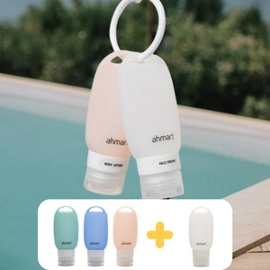 테치비 흐름방지 실리콘공병 고리 샴푸용기, 90ml, 4개