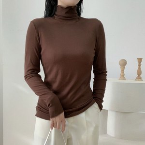 글램디아 사계절 골지 목폴라 신축성 사계절 이너 골지 목티