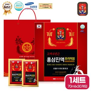 명기삼 고려6년근 홍삼진액 프리미엄 + 쇼핑백, 2.1L, 6개