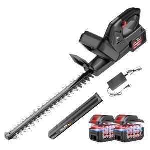 Horison 독일기술 충전식 전정기 무선 헤지 트리머 전동 전기 충전 예초기 커터 가지치기 벌초, 162900mAh 배터리 2개 360분 세트