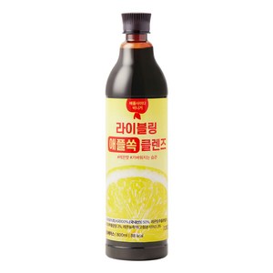 라이블링 애플쏙 클렌즈 레몬맛 사과초모식초 애플사이다비니거 대용량, 1개, 800ml