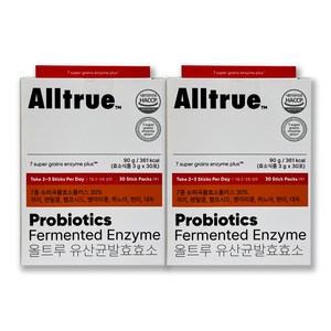 [정품] 올트루 유산균 발효 효소 3g x 30포 올트루유산균, 2박스, 90g
