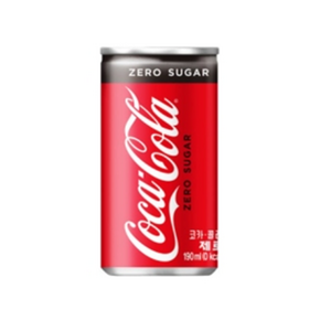[코카콜라 제로] 코크 190 ml 미니캔 슈가 설탕없는