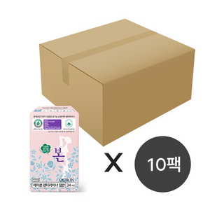 유기농본 팬티라이너, 일반, 34개입, 10개