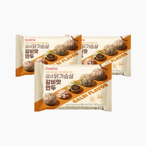 굽네 닭가슴살 갈비맛 만두 180g, 3개