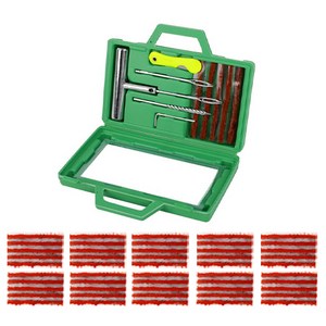 한수위 타이어 펑크 수리 키트 올인원 + 씰 50개 빵꾸 보수 관리, 1개, 혼합색상