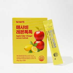 스캇나인 애사비 레몬톡톡 스틱 애플사이다비니거 레몬즙 분말, 1개, 45g