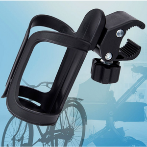 파라다이스홈쇼핑 내맘대로 360도 회전 유모차 자전거 컵홀더 음료 커피 물통 텀블러 바이크 오토바이 거치대 케이지, 360도유모차자전거컵홀더(블랙), 블랙, 1개