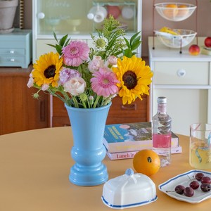 리베르떼 파스텔 세라믹 대형 화병, 블루