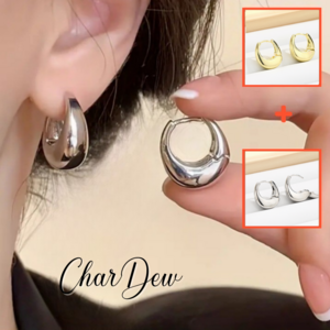 CharDew 볼드귀걸이 데일리귀걸이 볼드 링 귀걸이