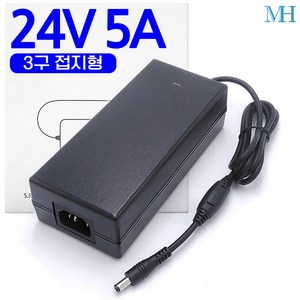 명호전자 DC 24V 3.5A 24V 5A 모니터 아답터 어댑터, 24V 5A 기본규격, 1개