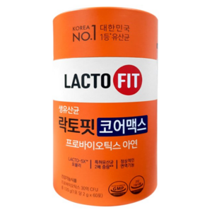 락토핏 종근당건강 생유산균 코어맥스, 60g, 6개