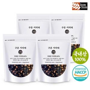 쪄서볶은 서리태 볶음 150g 4개 열풍로스팅 통곡물 영양간식 검정콩 두리두리, 볶은서리태-파우치 150gX4개