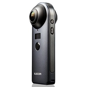 ELECOM 360도 카메라 "옴니 샷"전천구 카메라 4KVR동영상정지화생활 방수 블랙 OCAM-VRW01BK