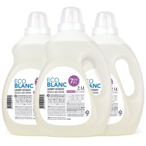 에코블랑 베이킹소다 세탁세제, 3개, 레몬버베나, 2.1L