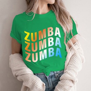 줌바티 Zumba 줌바웨어 단체복 운동복 줌바댄스 줌바 방송댄스복 줌바댄스복장 줌바반팔티, 05_그린