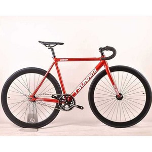 쓰나미 픽시 자전거 싼곳 SNM-100 경주용 경량 레이싱, 오렌지/반조립, 1개