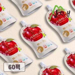 [리뉴얼] 산지애 사과원액주스 60팩, 120ml, 60개