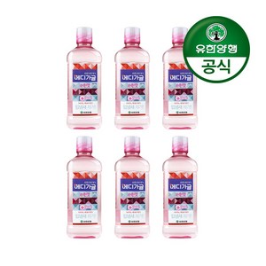 메디가글 순한맛 구강청결제 복숭아향, 750ml, 6개