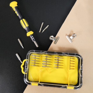 아이템픽 정밀 드라이버 세트 20pcs 일자 십자 육각 만능 수공구, 1개, 정밀 드라이버 케이스 세트