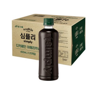 빙그레 (디카페인 X) 심플리 아메리카노 (상세페이지 확인), 400ml, 20개