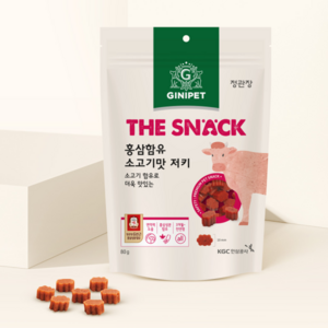 정관장지니펫 홍삼함유 져키 80g, 소고기, 5개