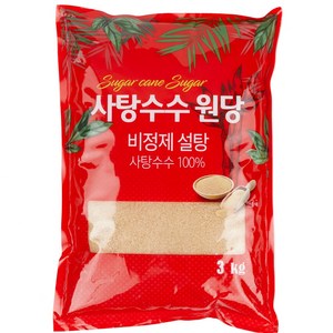 슈가푸드 비정제원당 비정제설탕 원당 사탕수수당 (슈가푸드), 3kg, 1개