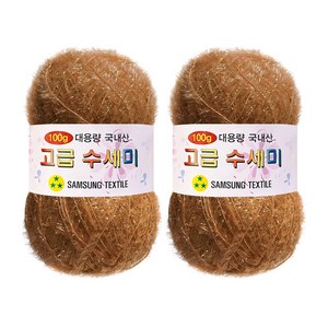 울클럽 뜨개실 대용량 고급수세미 100g 2볼 (총 200g), 142 카멜, 2개