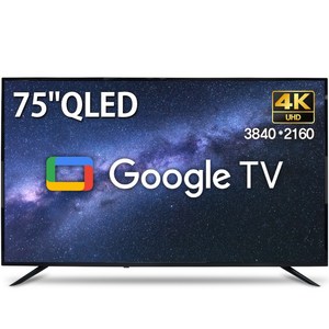 위드라이프 구글 75인치QLED 4K UHD 스마트TV 고화질패널장착 1등급 프리미엄 안드로이드티비, 기사방문설치, 스탠드형