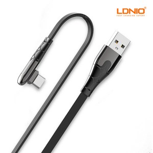 엘디니오 2.4A 90도 ㄱ자 USB 5핀8핀C타입 고속 충전 케이블 2M, 01.USB A to 5핀, 블랙, 1개