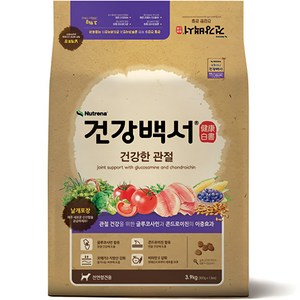 건강백서 강아지 전연령 기능성 사료, 뼈/관절강화, 3.9kg, 1개