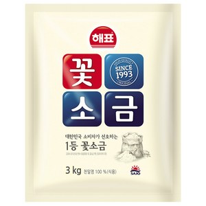 해표 꽃소금, 3kg, 5개