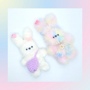 모모 모루인형 키링 만들기 키트 파스텔 슈가 2종세트 (뽀글모루 + 밍크파스텔믹스모루 )