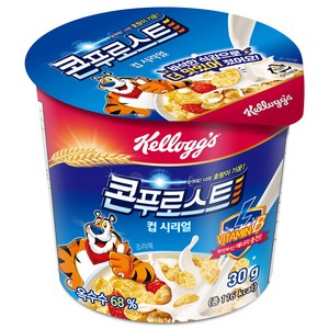 켈로그 콘푸로스트 컵 시리얼, 30g, 5개