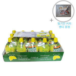 Limonino 리모니노 레몬즙 레몬주스 200ml x 15입 + 벨기안커피캔디증정, 15개