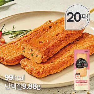 [꼬꼬빌] 심쿵 닭가슴살 어묵바 매콤한맛 70g x 20팩, 20개