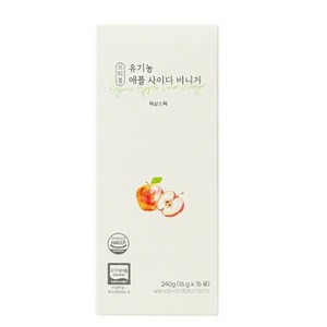 프티봉 유기농 애플 사이다 비니거 액상 스틱 발효 사과식초 초모, 240g, 1개